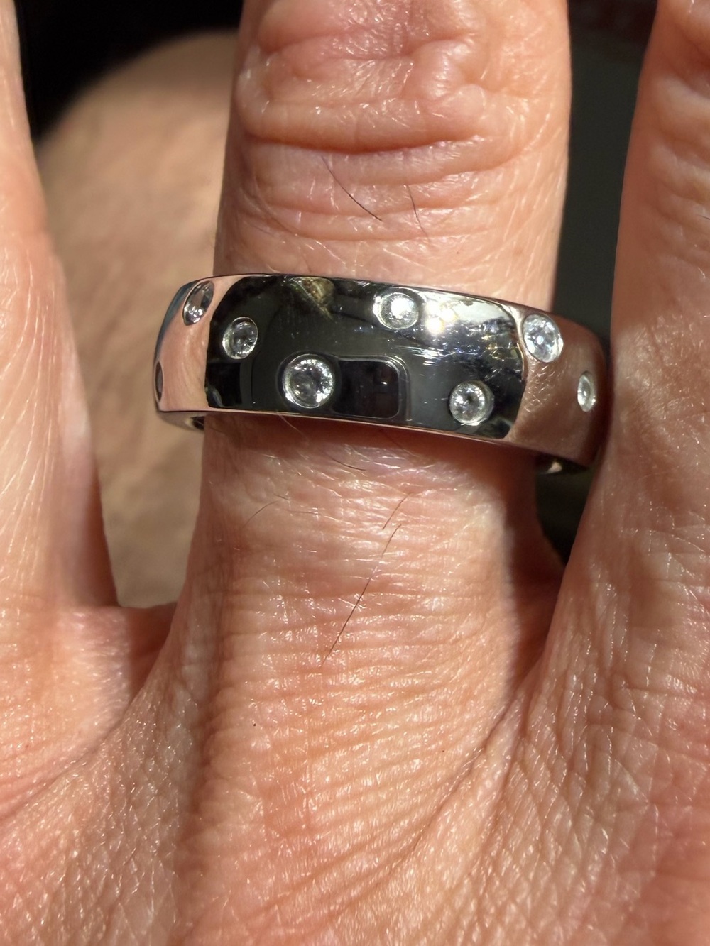 Speidel Stainless Steel Cubic Zirconia Band Ring Size 10
